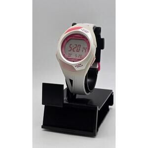 Casio STR300-7 60 Lap Memory Watch Date 4 Alarms 50 Meter WR Pink White